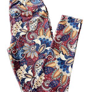 Womens Charlies Project Leggings Paisley Floral Tween JRS 10-Adult 4